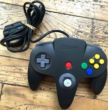 MANETTE OFFICIELLE NINTENDO 64 NOIRE PAL EURO GAMEPAD N64 BON ÉTAT CONTROLLER