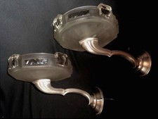 BELLE PAIRE APPLIQUE ART DECO COUPELLES TULIPES PETITOT 