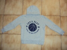 Sweat à capuche gris Okaïdi en 10 ans