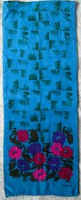 -LANVIN  Écharpe soie  vintage Scarf  30 x 155 cm