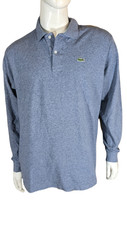 ? Lacoste Taille 7   XXL ? Superbe polo manches longues bleu gris homme