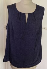 Très joli top/tunique/blouse fluide ORSAY imprimé bleu marine T. 40 (M) TBE