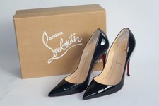 CHRISTIAN LOUBOUTIN Escarpins Pigalle bleu nuit T 38.5 stilettos (45865)