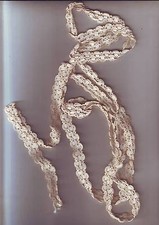 longueur de galon 1,72 metres - genre dentelle brodé - blanc - largeur 1,5 cm