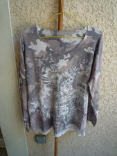 pull col v kaki style armée - taille oversize 46 - Trés bon état