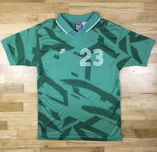 Vtg 90s Nike Green Soccer Jersey Shirt Sz M~L Retro Swosh Air #23 Jordan Ireland