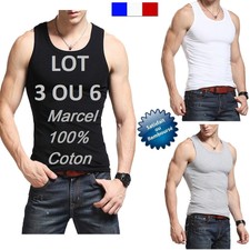 MARCEL HOMME DEBARDEUR 100 % COTON TEE SHIRT POLO HOMME NEUF SOUS BLISTER