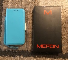 Mefon iPhone 11 Pro Case Leather Magnetic Detachable Wrist Strap Screen Protect