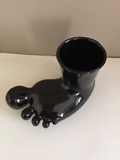 Pot à crayons/vase en céramique Noire Vintage en Forme De Pied