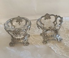 Paire Salerons  Argent Massif Louis XV