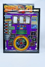 Vitre de machine a sous casino Super Cherry 20 ( Décoration ) Bel état 