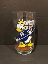Vintage Walt Disney Donald Duck Mickey Mouse Club Gardening Drinking Glass 5"
