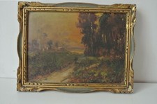 Tableau scène champêtre signé Léoni  début XXe siècle.