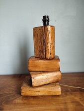 Lampe en bois livres insolite vintage