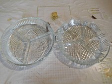 2 Plats à 3 et 5 compartiments / SERVITEUR rond cristal