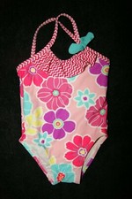 NWT New Baby Girls Circo One Piece 1 pc Floral Ruffle Swimsuit Sz 0-6mo