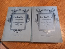 Livre ancien La lettre d'imprimerie tome 1 et 2 de F. Thibaudeau 1921, e.o