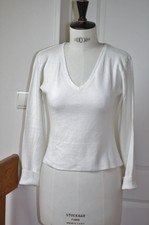 pull court col V - 42 - écru  - ETAM  - TBE