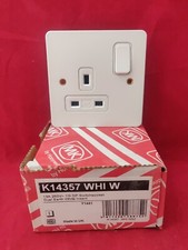 MK K 14357 whiw 13 A DP 1 Gang Prise En Métal Blanc NEUF