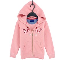GANT Rose Logo Sweat Capuche Fermeture Éclair Pull Taille 5 - 6 Ans 110/116