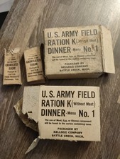 Boîtes Ration k Us army Field Dinner Ww2 daté 43