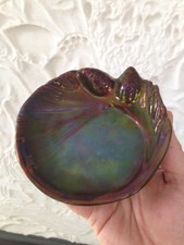 Belle coupelle vide poche céramique irisée signé Montières 