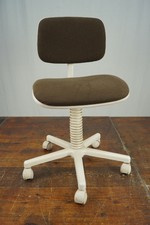 Chaise de Bureau Pivotante Fauteuil 60er Architektenstuhl Blanc Plastique 70er