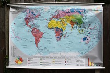 Pull down roll down école carte murale du monde-religion