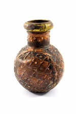 Vintage Décoratifs Fait à la Main Beau Peint Populaire Art Repasser Pot. i37-23