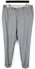 Suitsupply Pure Wool Pantalon Homme ~ W37/L30 Braguette Zip Roulé Ourlet Mélange