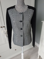 Veste Noir Et Prince De Galles T 38 + écharpe un jour ailleurs 