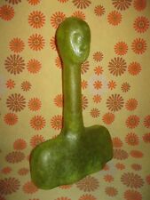 Vintage 70s Ancienne SCULPTURE BUSTE d'HOMME LONGILIGNE 39,5cm en FIBRE DE VERRE