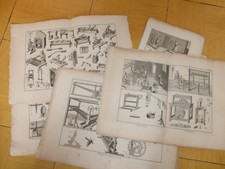 8 Planches TISSERAND DRAPERIE FILATURE Panckoucke ENC. DIDEROT D'ALEMBERT 18 ème