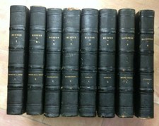 BUFFON LACEPEDE 1844-45 8 VOLUMES COMPLET 158 PLANCHES COULEUR PLEINE PAGE