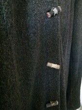 joli gilet long en laine et angora gris taille 36/38 INDIES 