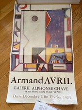 Affiche Armand Avril Galerie Alphonse Chave exposition 1984