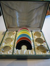 COFFRET ANNEE 1960 SERVICE A CAFE PORCELAINE DE LIMOGES