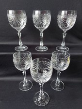 Service de 6 verres a vin eau en cristal de Lorraine modèle Gérard en coffret 