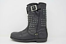 A071 PALLADIUM BOTTES MOTARD NOIRES CLOUTEES T.38 UK 4 VALEUR 179 €