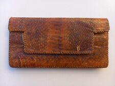 Ancien PORTE-MONNAIE peau SERPENT cuir REPTILE pochette SAC à MAIN mode vintage