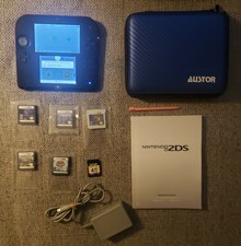 Red & Black Nintendo 2DS Handheld System Bundle With 5 Games, Charger + More