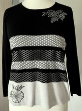 Pull col rond Rayures bicolores placées Femme Christine Laure - Taille 40/42