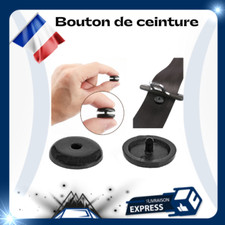Bouton Arrêt Ceinture Sécurité Boucle Voiture Universelle Noir Rivet Fixation