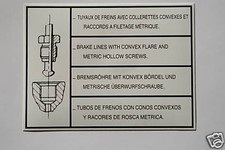 AUTOCOLLANT TUYAUX DE FREINS PEUGEOT-104-304-504CC-604