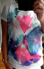 Haut Promod motif style peinture / papillon multicolore 40/42