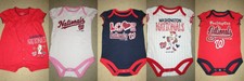 NEW Baby Girls 0-3 3-6 6-9 12 Month Washington Nationals Bodysuit Outfit MLB