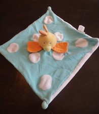 S3 / doudou plat poule poussin coq canard orange bleu OBAIBI