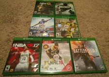 LOT of 7 Xbox One FALLOUT 76 Call of Duty Infinite BATTLEFIELD 1 Madden Fifa NBA