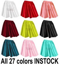 Women Lady Satin Mini Jupes Plissee Retro Double Couche Skirts S~3XL| 27 Couleur