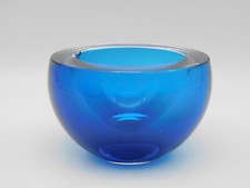 COUPELLE VIDE POCHE EN CRISTAL BLEU ST LOUIS DIAM 9.5 CM DAI34